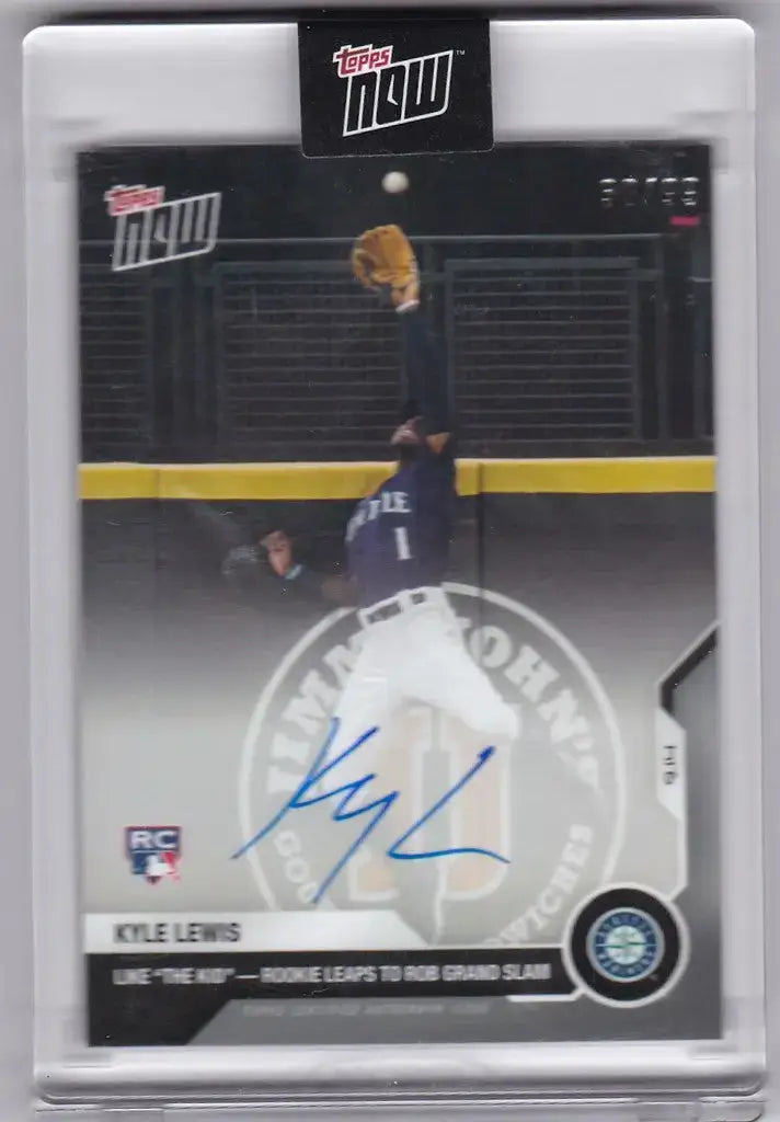 2020 Topps Now Kyle Lewis RC Card 264A Auto /99 Rookie Leaps to Rob Grand Slam