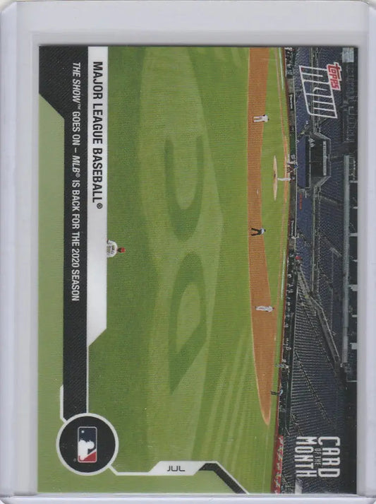Baseball trading card of a baseball field from 2020 Topps Now Major League Baseball COTM