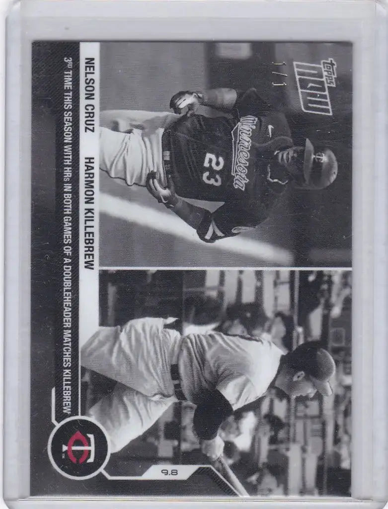 2020 Topps Now Platinum B&W #229BW-A Nelson Cruz Killebrew 1/1
