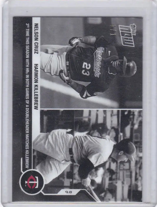 2020 Topps Now Platinum B&W #229BW-A Nelson Cruz Killebrew 1/1 - Baseball Card Single