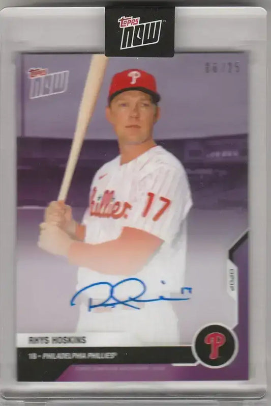 2020 Topps Now Rhys Hoskins Auto #6/25 - Baseball Card Single