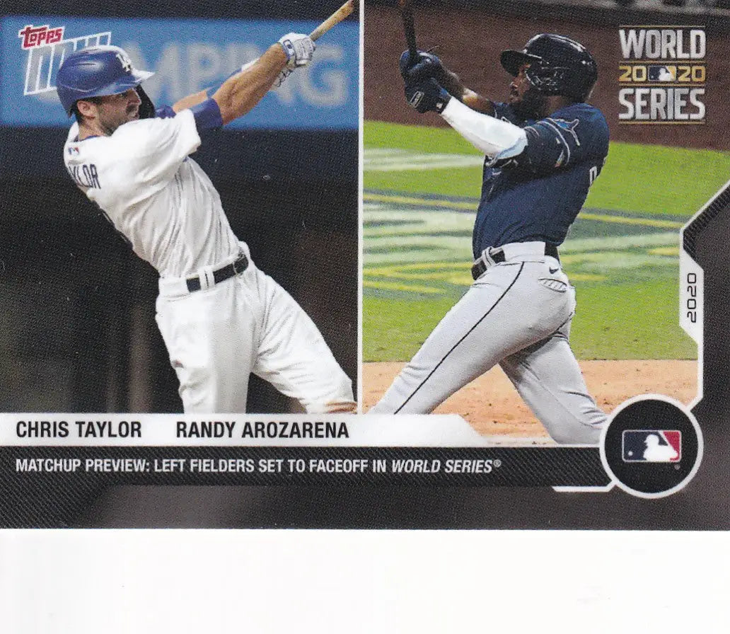 2020 TOPPS NOW WORLD SERIES MATCHUP #WM-6 CHRIS TAYLOR & RANDY AROZARENA- RAYS AND DODGERS - Baseball Card Single