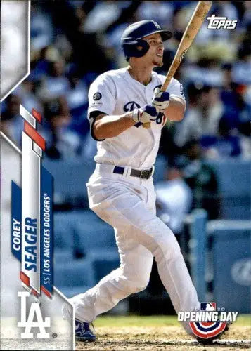 2020 Topps Opening Day Corey Seager Dodgers baseball card with original gloss