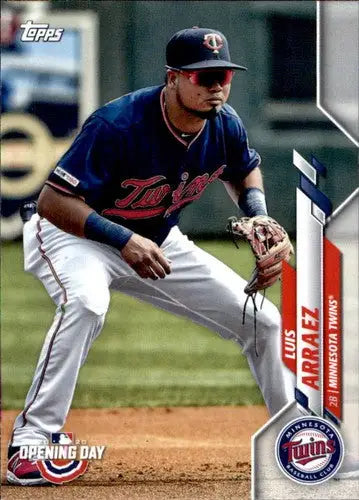 Luis Arraez baseball card from 2020 Topps Opening Day Twins collection