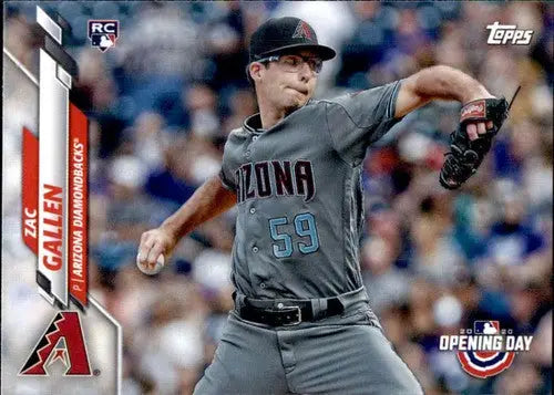 Original gloss 2020 Topps Opening Day Zac Gallen rookie baseball card Diamondbacks