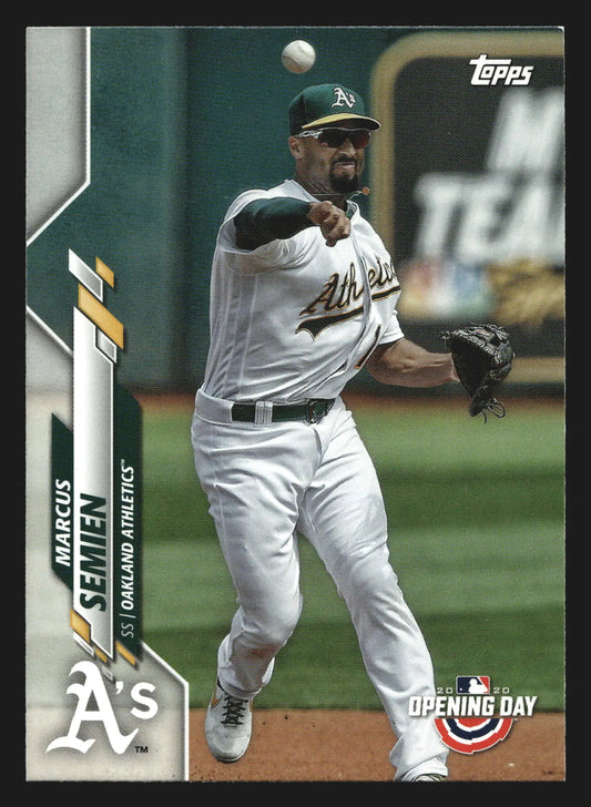 2020 Topps Opening Day #178 Marcus Semien Oakland Athletics - Baseball Card Single