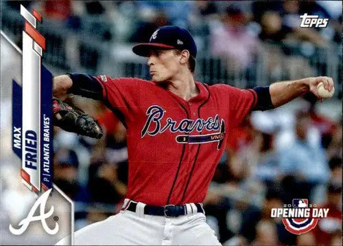2020 Topps Opening Day Max Fried baseball card featuring original gloss sports cards