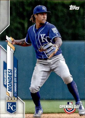 Adalberto Mondesi baseball card from 2020 Topps Opening Day with original gloss Royals