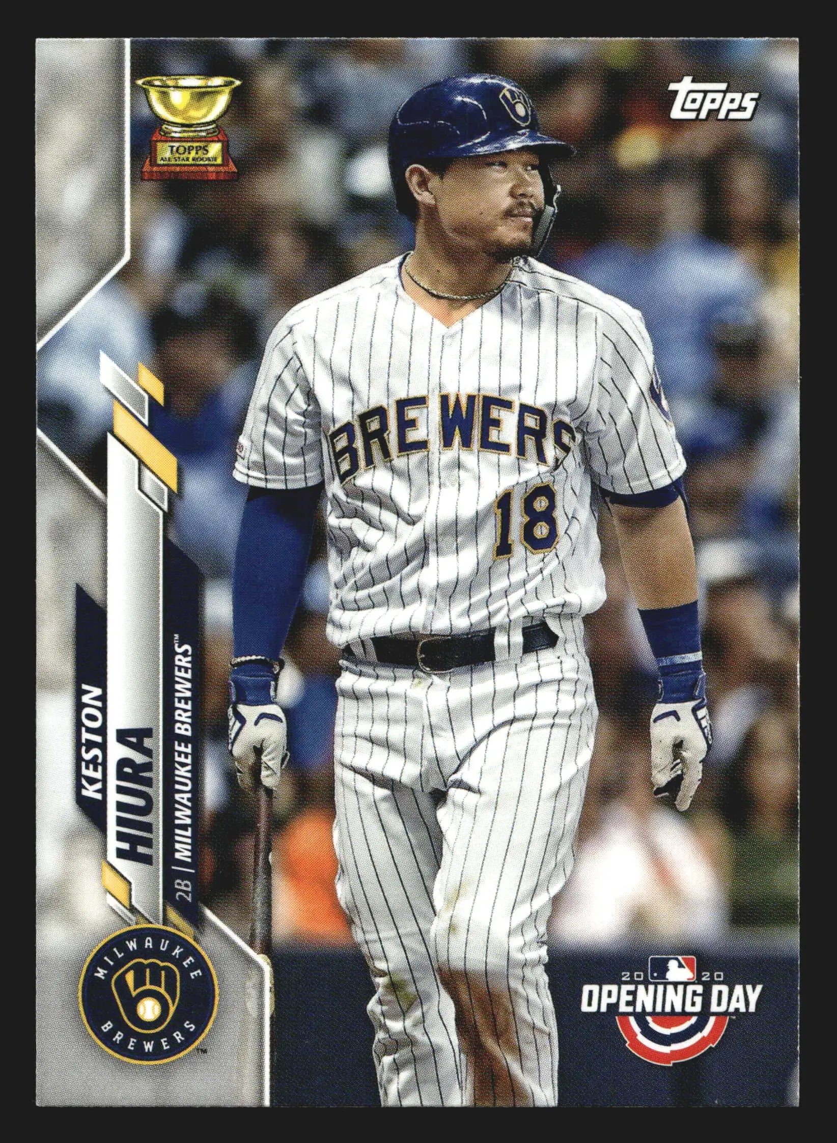 2020 Topps Opening Day #61 Keston Hiura Rookie Cup Brewers - Baseball Card Single