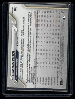 2020 Topps Opening Day Christian Yelich #T63 Baseball - Baseball Card Single