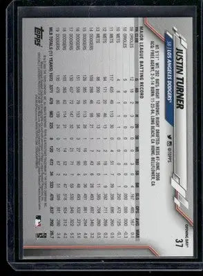 2020 Topps Opening Day Justin Turner #37 Baseball - Baseball Card Single
