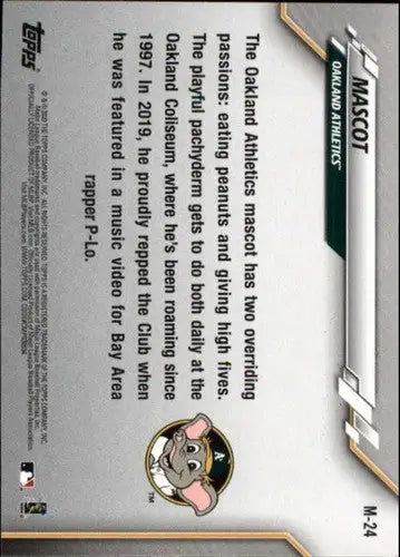 2020 Topps Opening Day Mascots #M-24 Mascot NM-MT Athletics ID:26306 - Baseball Card Single