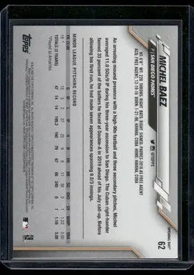 2020 Topps Opening Day Michel Baez #62 RC Baseball - Baseball Card Single