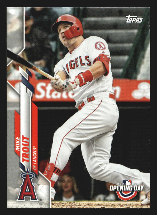 2020 Topps Opening Day Mike Trout #90 Los Angeles Angels - Baseball Card Single