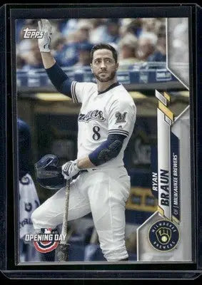2020 Topps Opening Day Ryan Braun #160 Baseball - Baseball Card Single