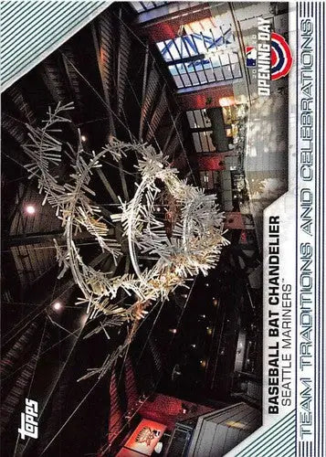 Original gloss baseball bat chandelier from Topps Opening Day Team Traditions and Celebrations