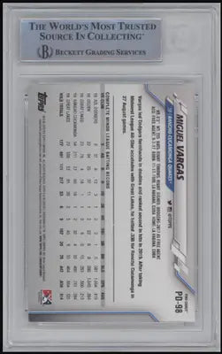 2020 Topps Pro Debut Miguel Vargas #PD98 Baseball BGS Authentic - Baseball Card Single