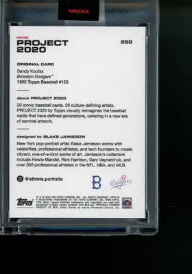 2020 Topps Project 2020 Sandy Koufax #250 Baseball - Baseball Card Single