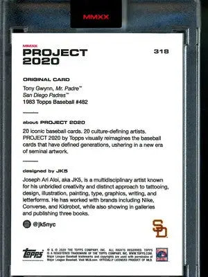 2020 Topps Project 2020 Tony Gwynn #318 Project 2020 Baseball - Baseball Card Single