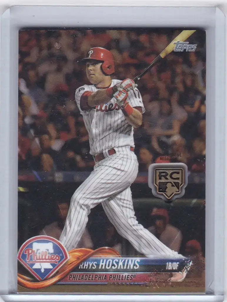 2020 Topps #RCR-RY Rhys Hoskins Rookie Medallion Card 30/50 Philadelphia Phillies