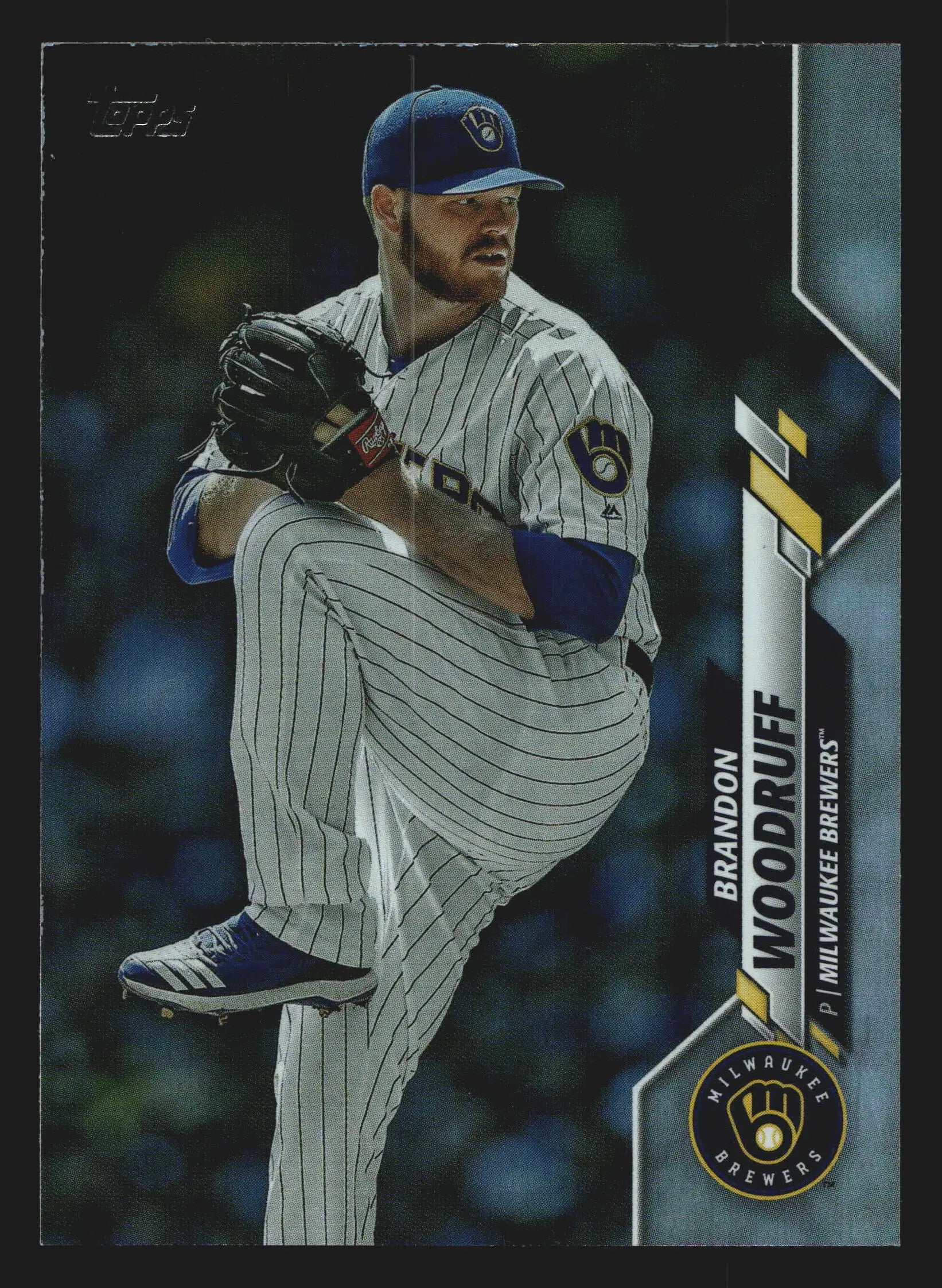 2020 Topps Series 1 #32 Brandon Woodruff Rainbow Foil Brewers - Baseball Card Single