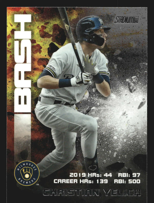 2020 Topps Stadium Club Bash and Burn #BAB-4 Christian Yelich - Baseball Card Single