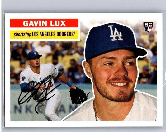 Gavin Lux Topps 2020 card from the Topps Choice collection showcasing Lux’s rookie year