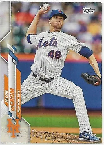 2020 Topps Team Sets #NYM-2 Jacob deGrom NM Near Mint Mets - Baseball Card Single