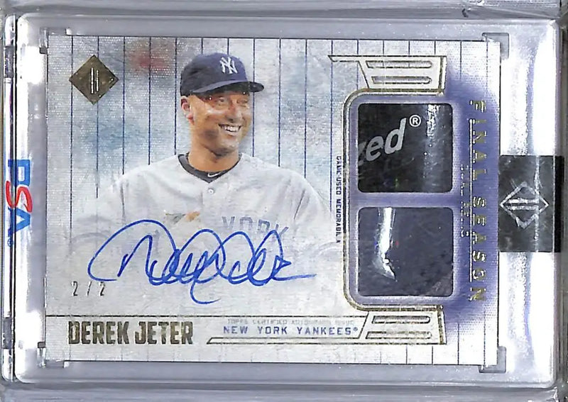 2020 Topps Transcendent Captain’s Collection Final Season #AFSD-3 Derek Jeter NM-MT MEM Auto 2/2 New York Yankees