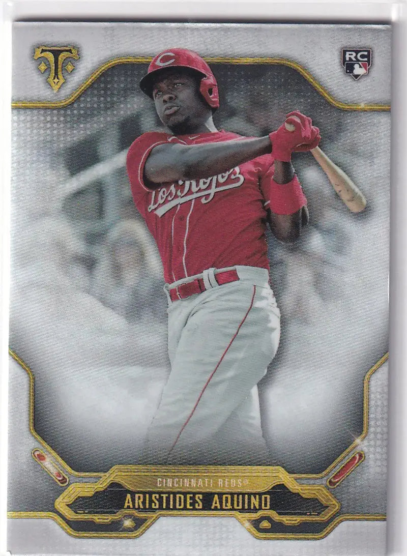 2020 TOPPS TRIPLE THREADS #29 ARISTIDES AQUINO- CINCINNATI REDS - Baseball Card Single