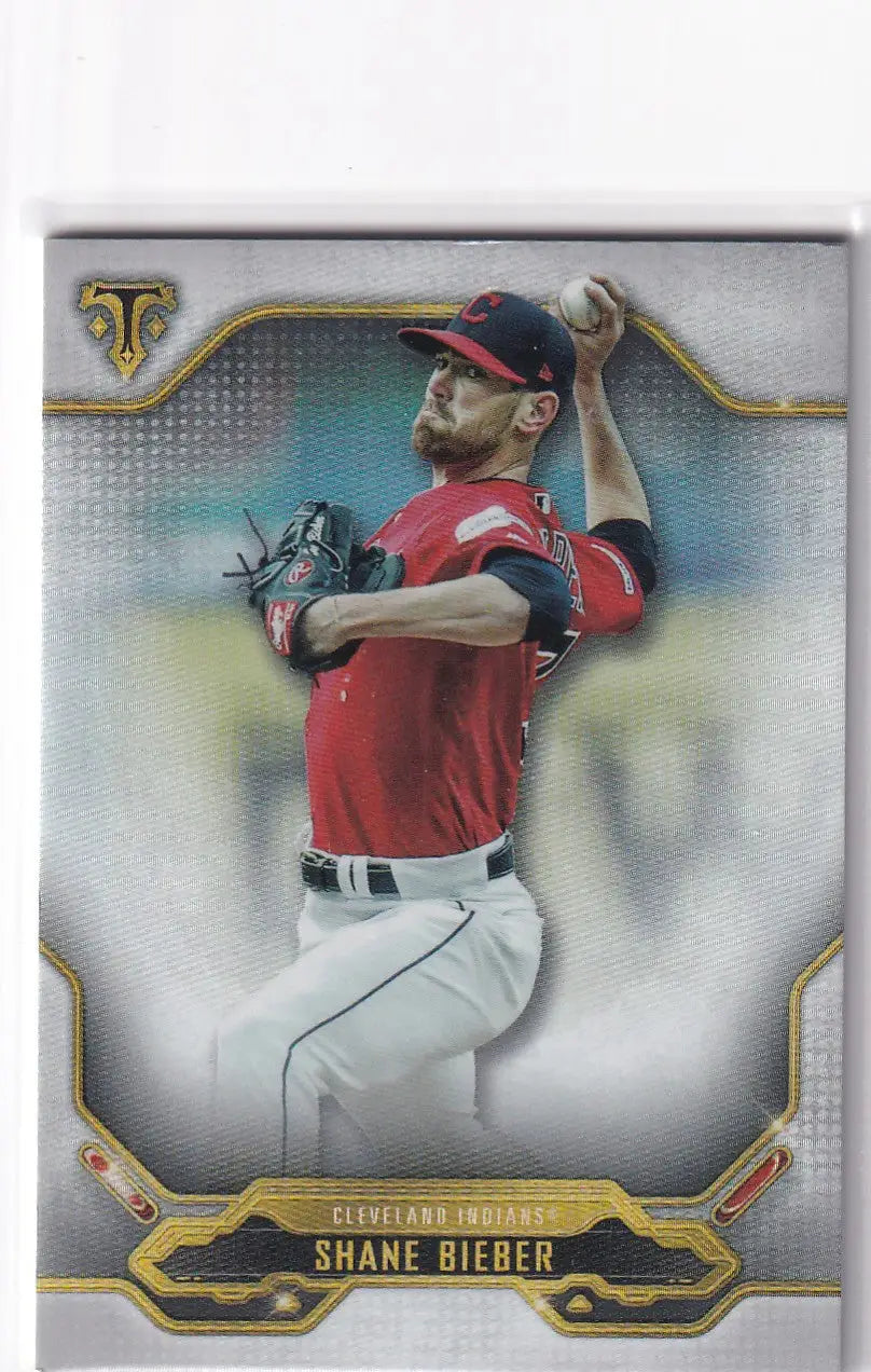 2020 TOPPS TRIPLE THREADS #31 SHANE BIEBER- CLEVELAND INDIANS - Baseball Card Single