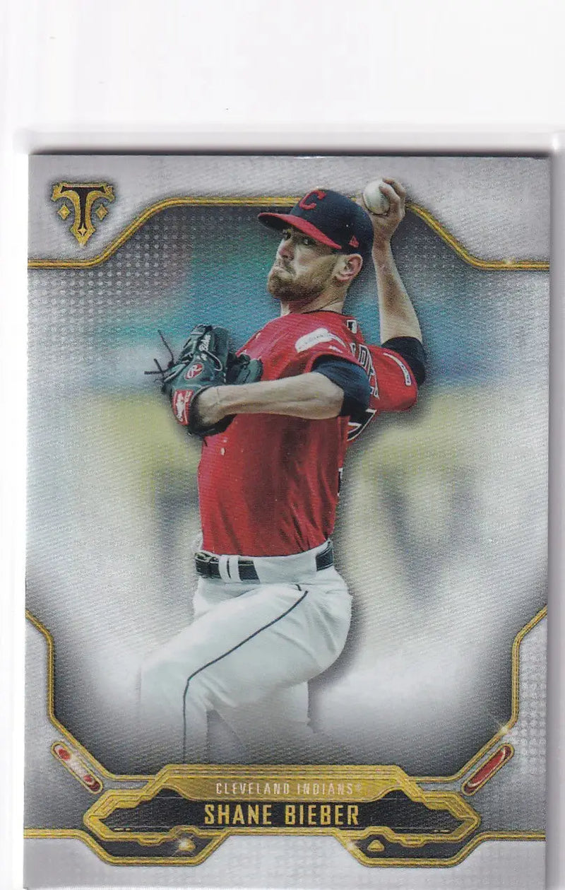 2020 TOPPS TRIPLE THREADS #31 SHANE BIEBER- CLEVELAND INDIANS - Baseball Card Single