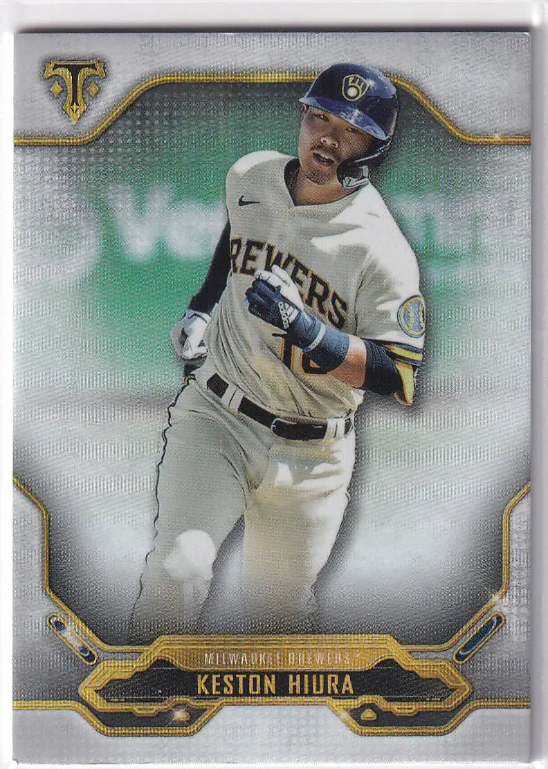 2020 TOPPS TRIPLE THREADS #50 KESTON HIURA- MILWAUKEE BREWERS - Baseball Card Single