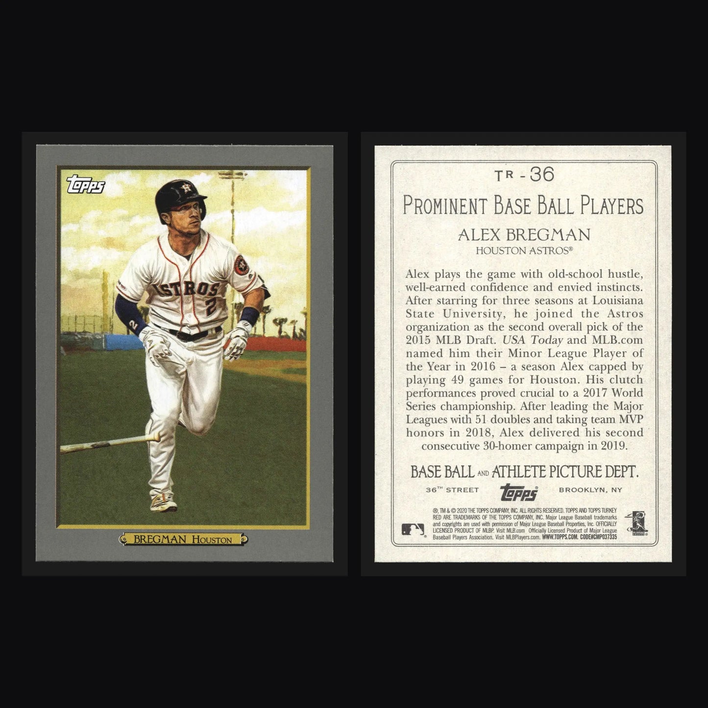 2020 Topps Turkey Red #TR-36 Alex Bregman Astros - Baseball Card Single