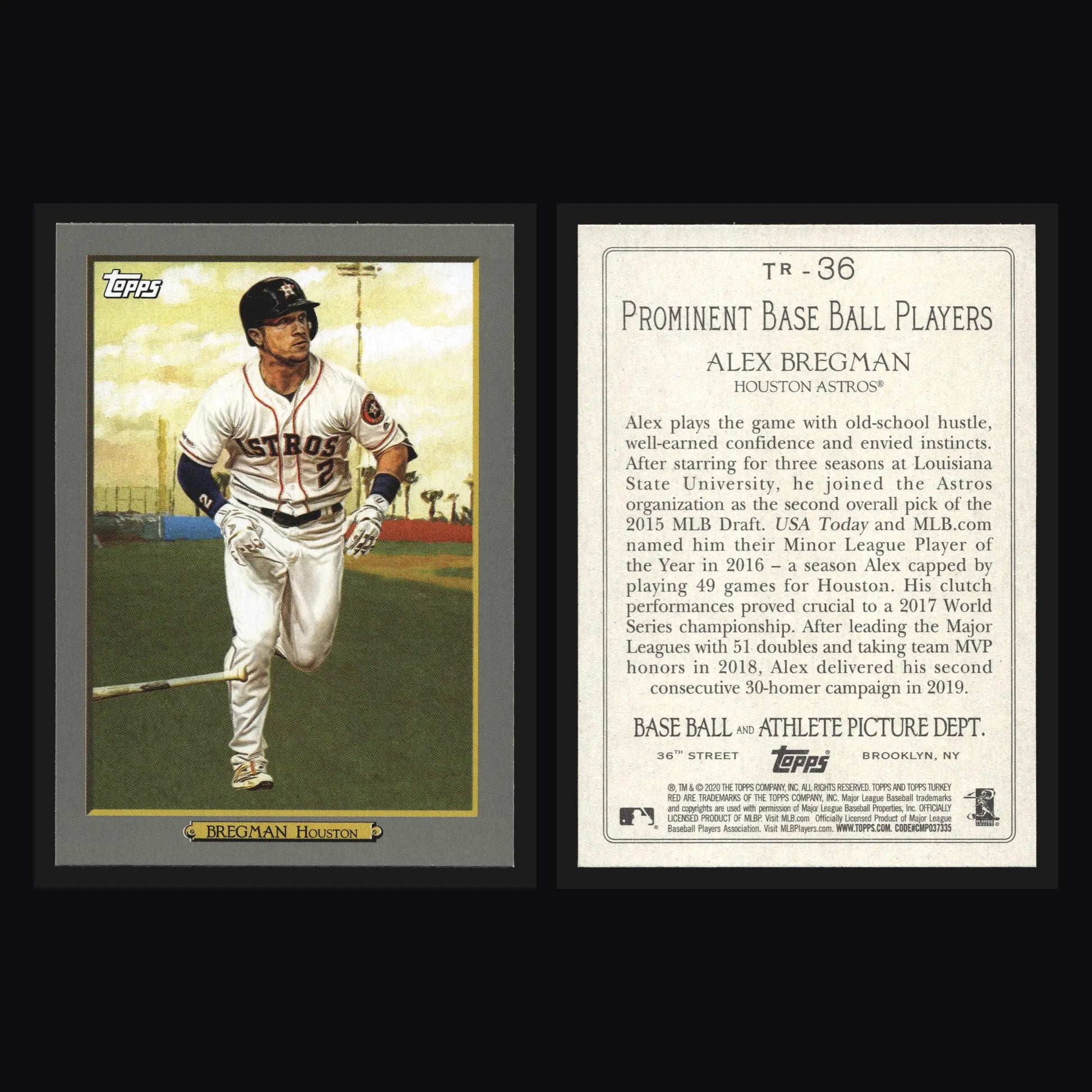 2020 Topps Turkey Red #TR-36 Alex Bregman Astros - Baseball Card Single