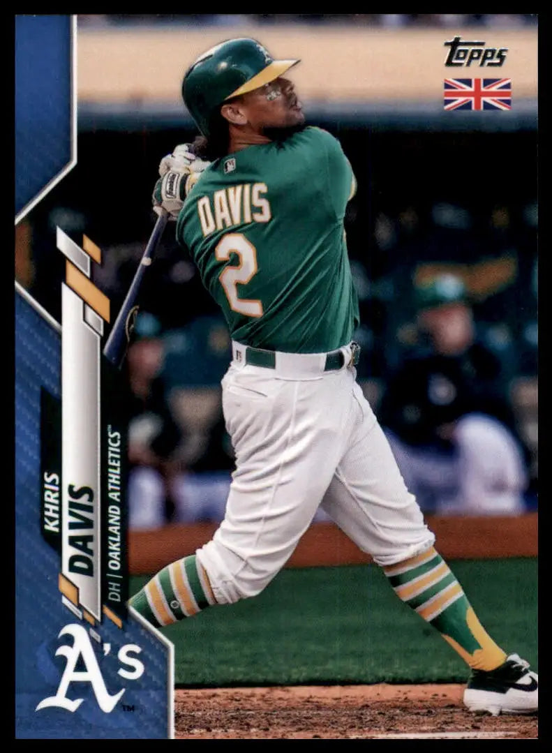 2020 Topps UK Edition - Blue Khris Davis 169 /75 Oakland Athletics NM - Baseball Card Single