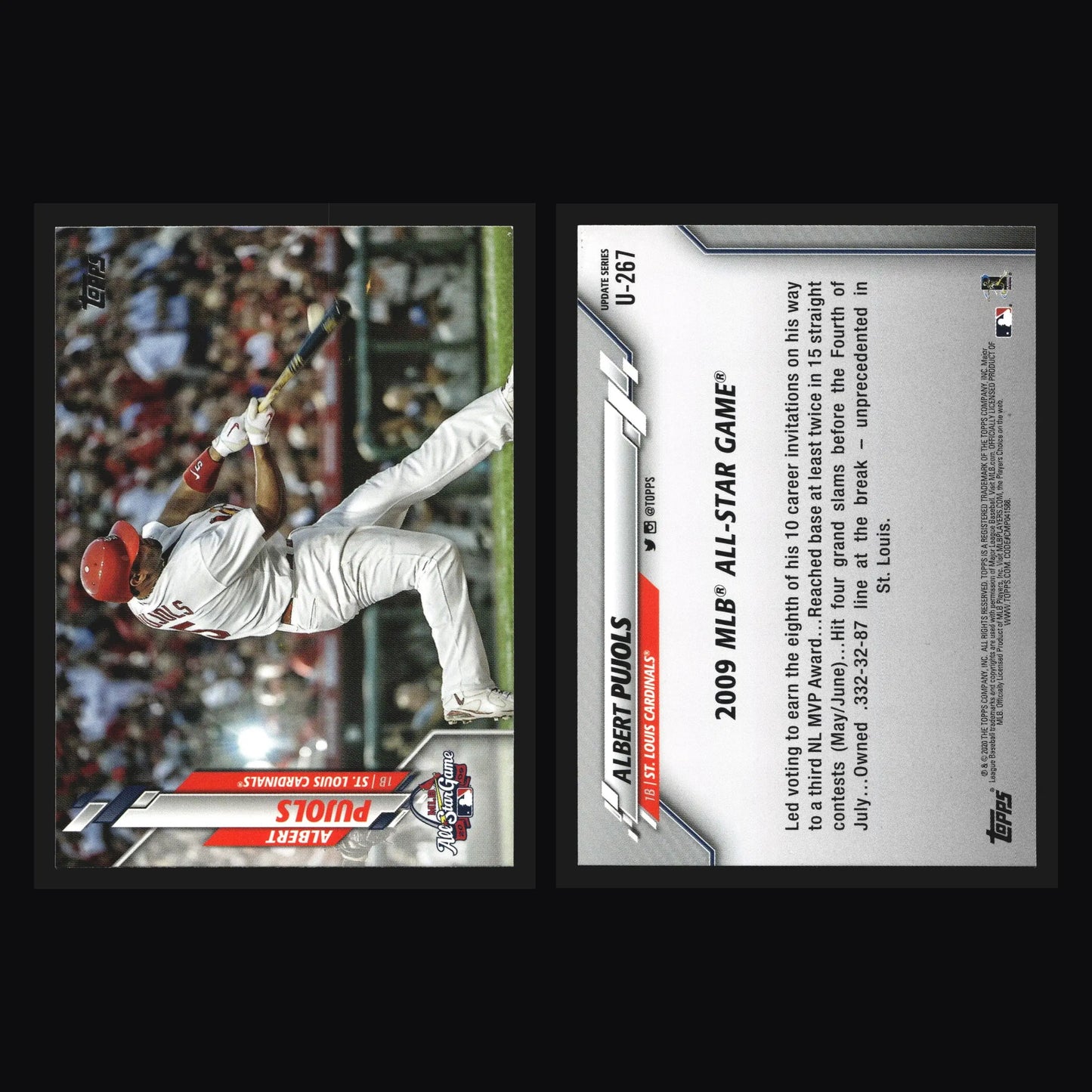 2020 Topps Update Albert Pujols #U-267 All-Star Game Cardinals - Baseball Card Single