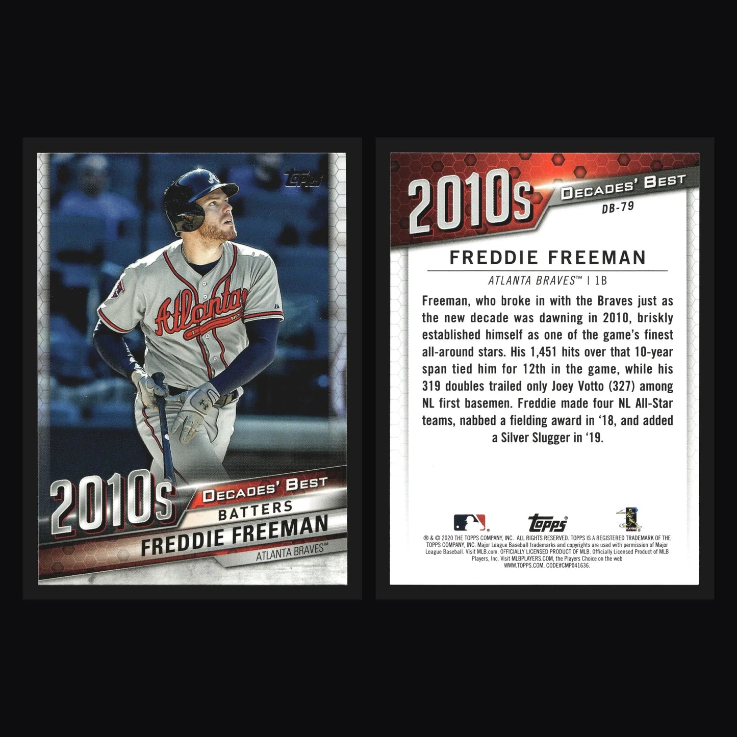 2020 Topps Update Freddie Freeman #DB-79 Decades’ Best Atlanta Braves - Baseball Card Single