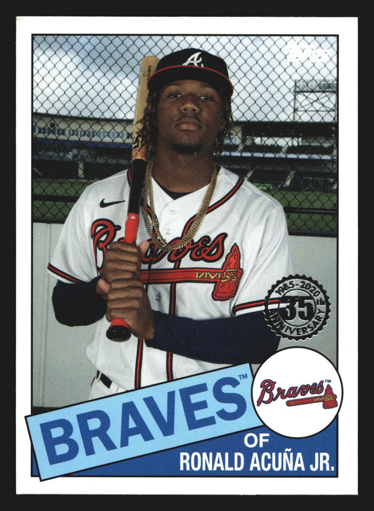 2020 Topps Update Ronald Acuna Jr. #85TB-7 1985 Topps Baseball Braves - Baseball Card Single
