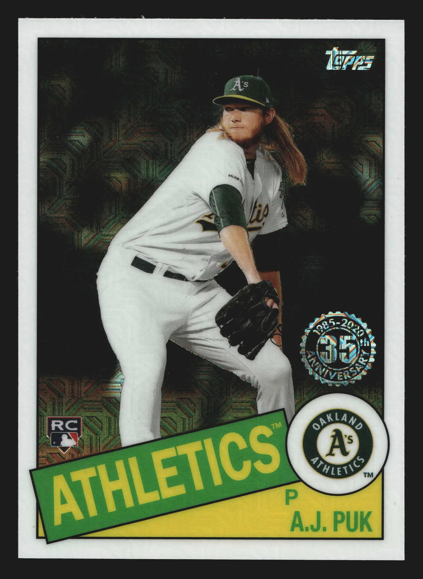 2020 Topps Update Silver Pack 1985 Chrome #CPC-21 A.J. Puk Mojo Refractor RC - Baseball Card Single
