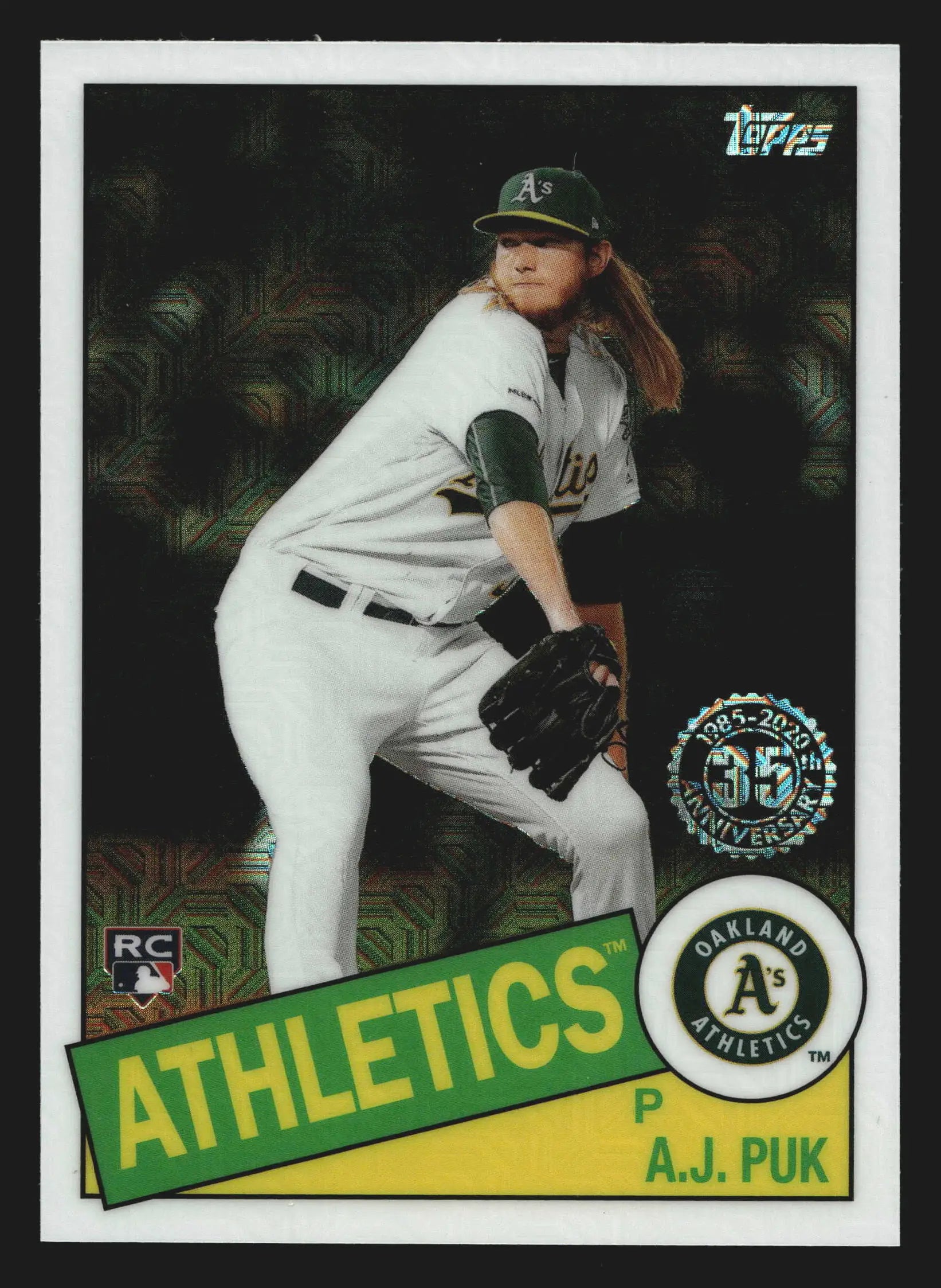 2020 Topps Update Silver Pack 1985 Chrome #CPC-21 A.J. Puk Mojo Refractor RC - Baseball Card Single