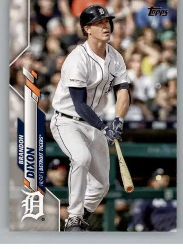 2020 Topps Update Brandon Dixon baseball card with original gloss featuring Tigers team