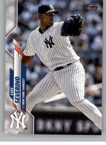 Original gloss 2020 Topps Update Luis Severino Yankees baseball card NM-MT