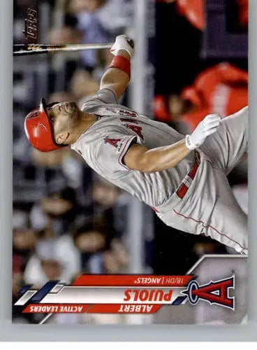 Original gloss Baseball trading card featuring Albert Pujols from 2020 Topps Update U-280