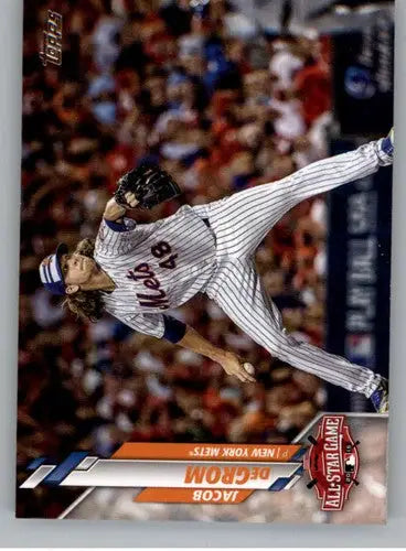 2020 Topps Update Jacob deGrom baseball card with original gloss from Mets collection