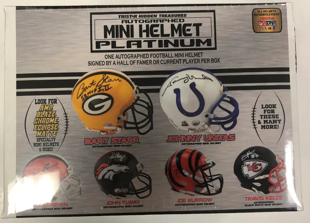 Mini helmets collection in packaging from 2020 Tristar Hidden Treasures Football Box