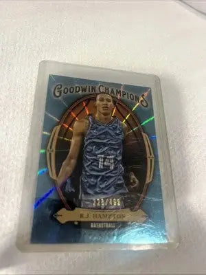 Goodwin Champions Blue RJ Hampton basketball card from 2020 UD Goodwin Champions series