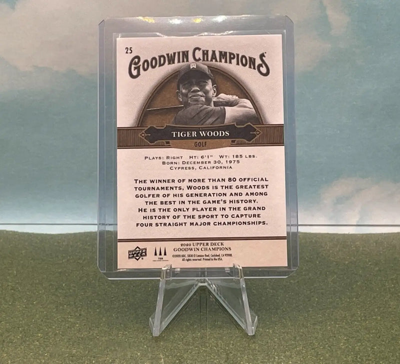 Tiger Woods 2020 Upper Deck Goodwin Champions card #25 collectible sports trading card