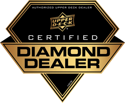 Diamond-shaped logo for Upper Deck Certified Diamond Dealer on 2020 Upper Deck Marvel Anime Box