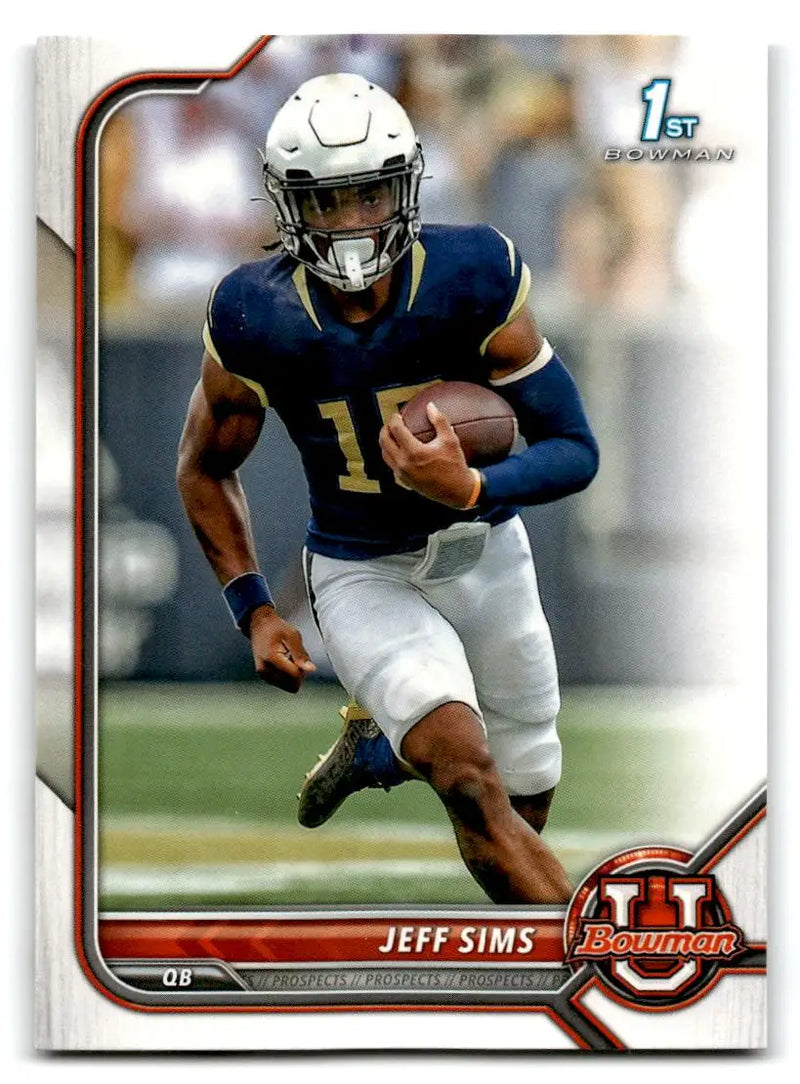 2021-22 Bowman University #44 Jeff Sims - Football Card Single
